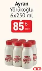 YÖRÜKOĞLU AYRAN 6X250 ML fiyat ve kampanya bilgisi